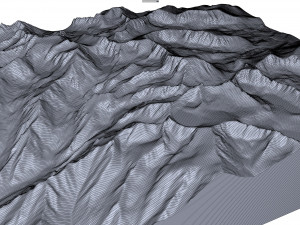Mount Whitney California USA Terrain 3D Model