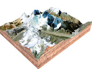 Nanda Devi Uttarakhand India Terrain  3D Model