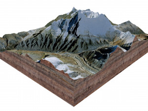 Nanda Devi Uttarakhand India Terrain 3D-Modell