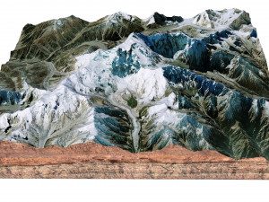 Nanga Parbat Pakistan Terrain 3D मॉडल