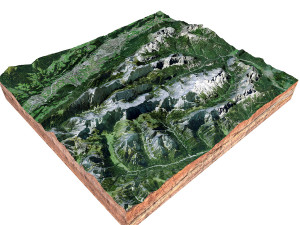 Naturpark Karwendel Austria Terrain  3D Model