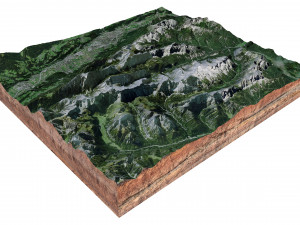 Naturpark Karwendel Austria Terrain 3D 模型