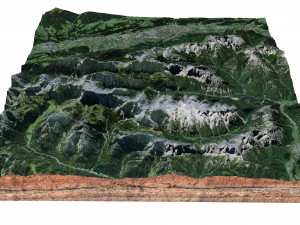 Naturpark Karwendel Austria Terrain 3D 模型
