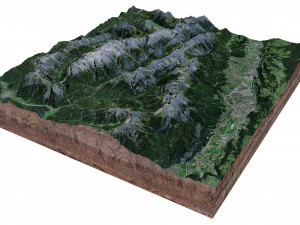 Naturpark Karwendel Austria Terrain 3D 模型