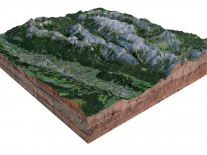 Naturpark Karwendel Austria Terrain 3D 模型