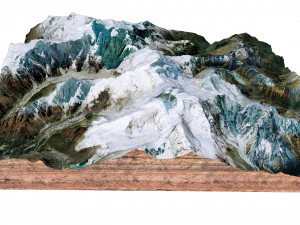Ngadi Chuli Mountain Nepal Terrain 3D Model