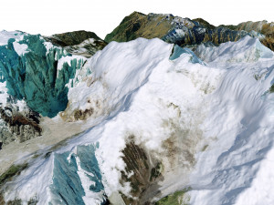 Ngadi Chuli Mountain Nepal Terrain 3D मॉडल