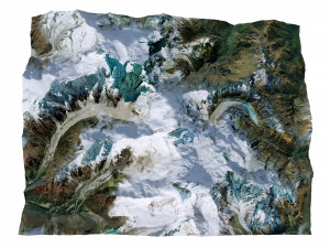 Ngadi Chuli Mountain Nepal Terrain 3D मॉडल