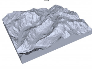 Ngadi Chuli Mountain Nepal Terrain 3D मॉडल