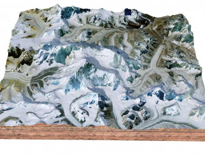 Nuptse Mountain Nepal Terrain 3D Model