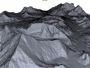 Nuptse Mountain Nepal Terrain 3D Модель
