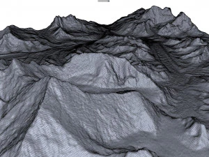 Nuptse Mountain Nepal Terrain 3D Model