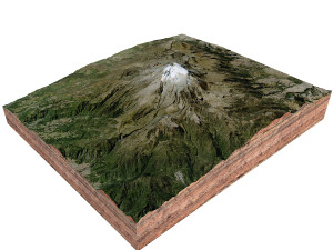 Pico de Orizaba Stratovolcano Mexico Terrain  3D Model