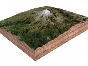 Pico de Orizaba Estratovolc&aacute;n M&eacute;xico Terreno Modelo 3D