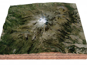 Pico de Orizaba Estratovolc&aacute;n M&eacute;xico Terreno Modelo 3D