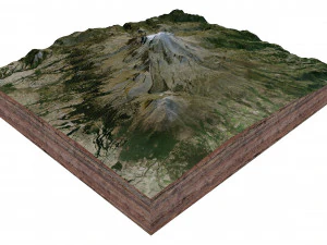 Pico de Orizaba Estratovolc&aacute;n M&eacute;xico Terreno Modelo 3D