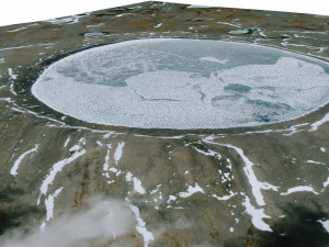Pingualuit Crater Canada Terrain 3D Модель