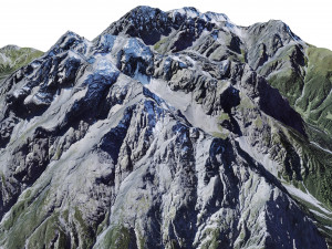 Piz Zuort Mountain Switzerland Terrain Modello 3D
