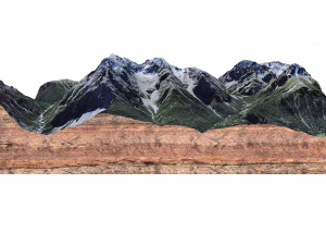 Piz Zuort Mountain Switzerland Terrain 3D Model