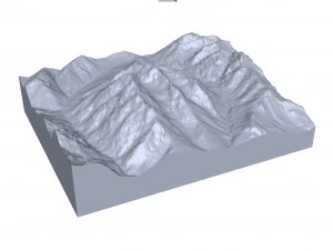 Piz Zuort Mountain Switzerland Terrain 3D Model
