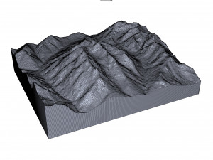 Piz Zuort Mountain Switzerland Terrain Modello 3D