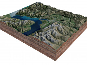 Queenstown Terrain New Zealand Terrain Modelo 3D