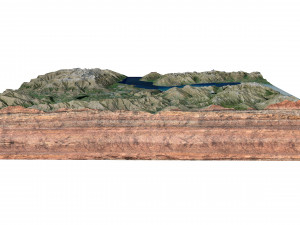 Queenstown Terrain New Zealand Terrain Modelo 3D