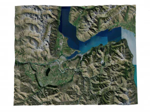 Queenstown Terrain New Zealand Terrain 3D Model