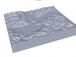 Queenstown Terrain New Zealand Terrain Modelo 3D
