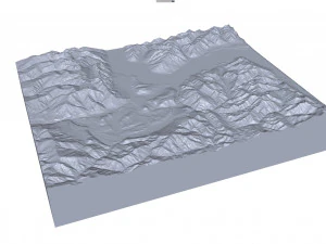 Queenstown Terrain New Zealand Terrain 3D Model