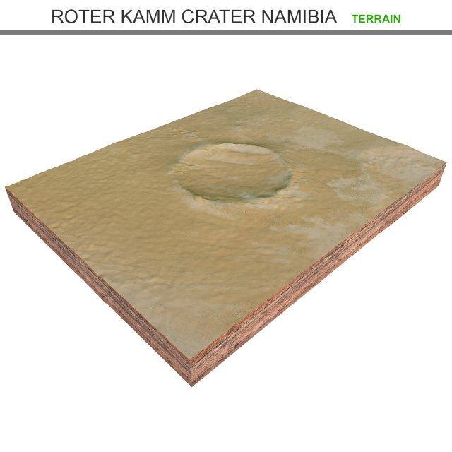Roter Kamm Crater Namibia Terrain  3D Model .c4d .max .obj .3ds .fbx .lwo .lw .lws