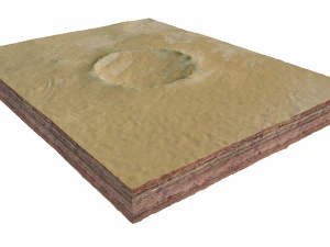 Roter Kamm krater Namibi&euml; terrein 3D Model
