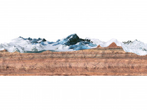 Saltoro Kangri Mountain Pakistan Terrain 3D मॉडल