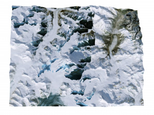 Saltoro Kangri Mountain Pakistan Terrain 3D मॉडल