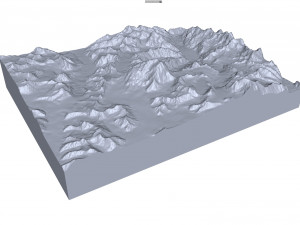 Saltoro Kangri Mountain Pakistan Terrain 3D मॉडल