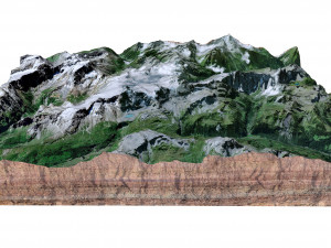 Scharhorn Alps Terrain 3D मॉडल