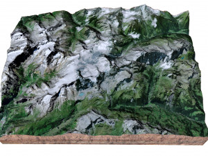 Scharhorn Alps Terrain 3D मॉडल