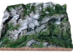 Scharhorn Alps Terrain 3D Model