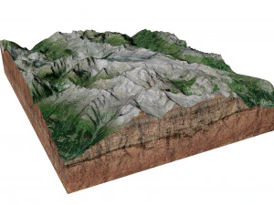 Scharhorn Alps Terrain 3D Model