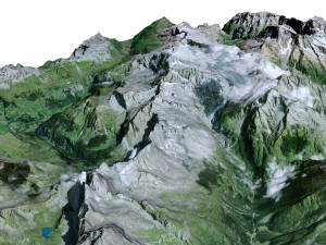 Scharhorn Alps Terrain 3D मॉडल