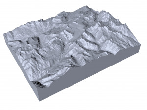 Scharhorn Alps Terrain 3D मॉडल