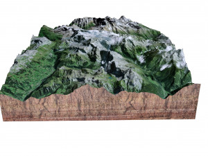 Scharhorn Alps Terrain 3D मॉडल