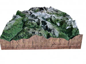 Scharhorn Alps Terrain 3D Model