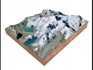 Shishapangma Mountain China Terrain 3D Модель