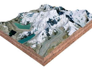 Shishapangma Mountain China Terrain 3D Модель