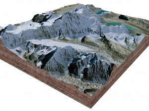 Shishapangma Mountain China Terrain 3D Модель