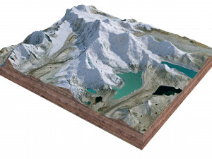 Shishapangma Mountain China Terrain 3D Модель