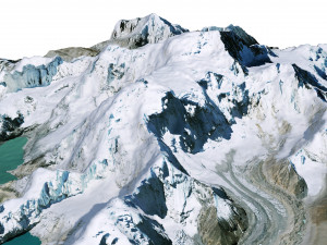 Shishapangma Mountain China Terrain 3D Модель