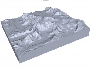 Shishapangma Mountain China Terrain 3D Модель