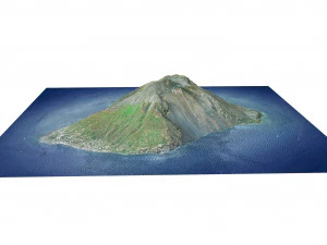 Stromboli Terrain 3D Model